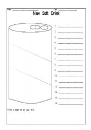 English Worksheet: Design A New Soft Drink