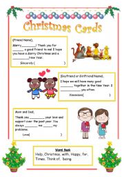 English Worksheet: Christmas letters listening