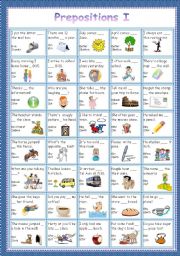 English Worksheet: prepositions 1