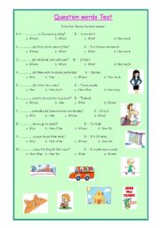 question words test