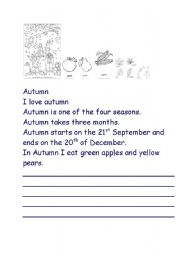 English worksheet: Autumn