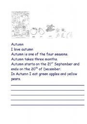 English Worksheet: Autumn