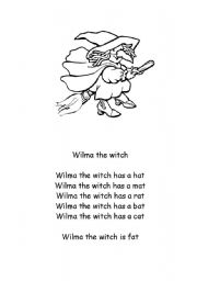 English worksheet: Wilma the witch