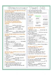 English Worksheet: Check your Grammar (4)