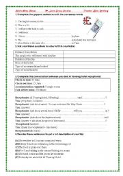 English Worksheet: accommodation