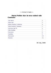 English Worksheet: Harry Potter