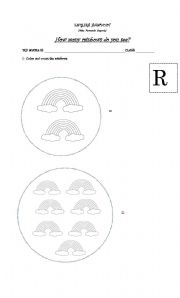 English Worksheet: How many rainbows do you see? 