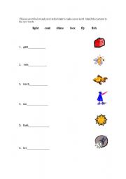 English Worksheet: Compound words