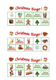 English Worksheet: MY  CHRISTMAS  BINGO