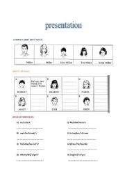 English worksheet: presentation