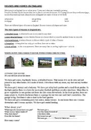 English Worksheet: Houses and Homes in GB