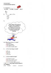 English worksheet: SIMPLE PRESENT ,PRESENT CONTINUOUS TENSE