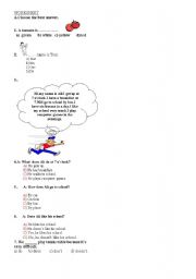 English Worksheet: SIMPLE PRESENT ,PRESENT CONTINUOUS TENSE