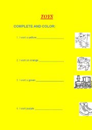 English worksheet: TOYS