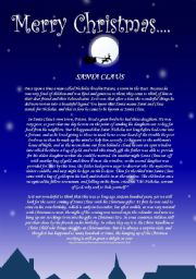 English Worksheet: SANTA CLAUS - HIS STORY