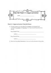 English Worksheet: Fairytale Template