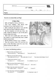 English Worksheet: Daily Routine