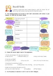 English Worksheet: Small Talk