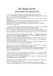 English worksheet: Reading Comprehension Test