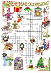 English Worksheet: CHRISTMAS CROSSWORD