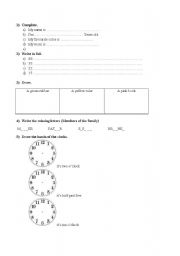 English Worksheet: Grammar and vocabulary practice 