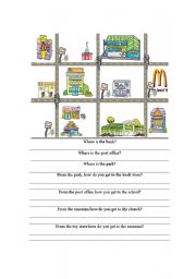 English Worksheet: direction