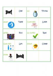 English Worksheet: Phrasal verbs domino - environment