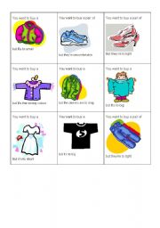 English Worksheet: You want to buy.....
