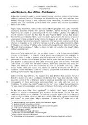 English Worksheet: Plot overview John Steinbeck East of Eden