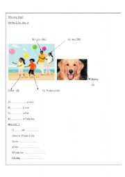 English worksheet: Personal pronouns and age