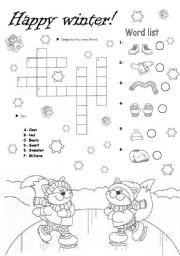 English Worksheet: winter