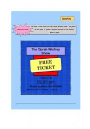 English worksheet: oprah winfrey-speaking activity
