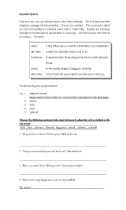 English Worksheet: Revision exercise for exam and test adjective pattern reported speech passive voice tenses
