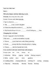 English worksheet: test paper for elementary level