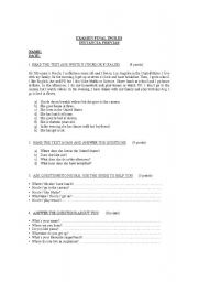 English Worksheet: test present and past simple