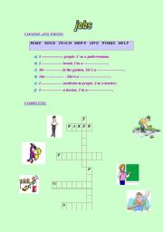 English Worksheet: jobs