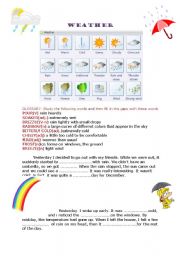 English Worksheet: WEATHER