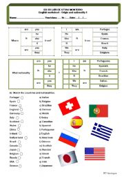 English Worksheet: Countries and nationalities