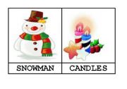 English Worksheet: 20 FLASHCARDS - VOCABULARY RELATED TO CHRISTMAS BY AGUILA
