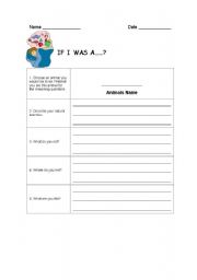 English Worksheet: If a was a...