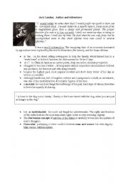 English Worksheet: jack london