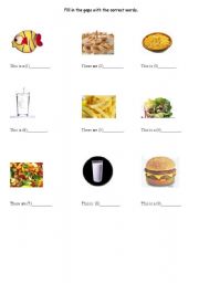 English worksheet: Food