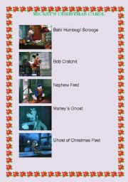 English Worksheet: Mickeys Christmas Carol