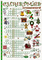 English Worksheet: Christmas crossword