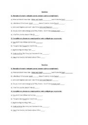 English worksheet: Exercices Pronoms