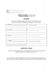 English Worksheet: A Ribbon For Baldy