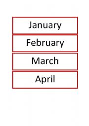 English Worksheet: Months