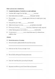 English Worksheet: Conditional sentences practice