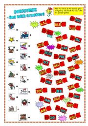 English Worksheet: Christmas - fun with crackers