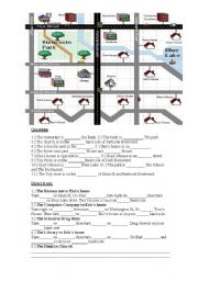 English Worksheet: Map directions worksheet